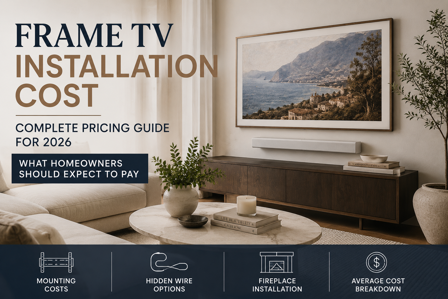Frame TV Installation Cost Guide:DIY vs Professional