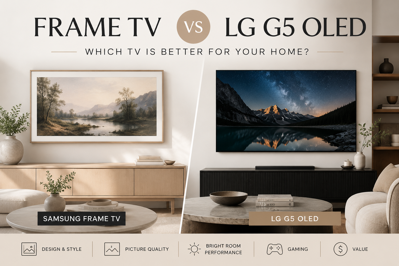 Frame TV vs LG G5 OLED: The Truth About Picture Quality and Design