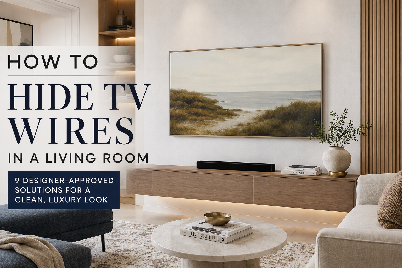 How to Hide TV Wires in a Living Room Without Ruining Your Design